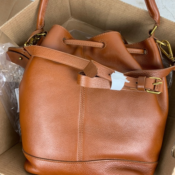 MADEWELL — Brown Leather Lafayette Bucket Bag NWT! - Picture 4 of 8